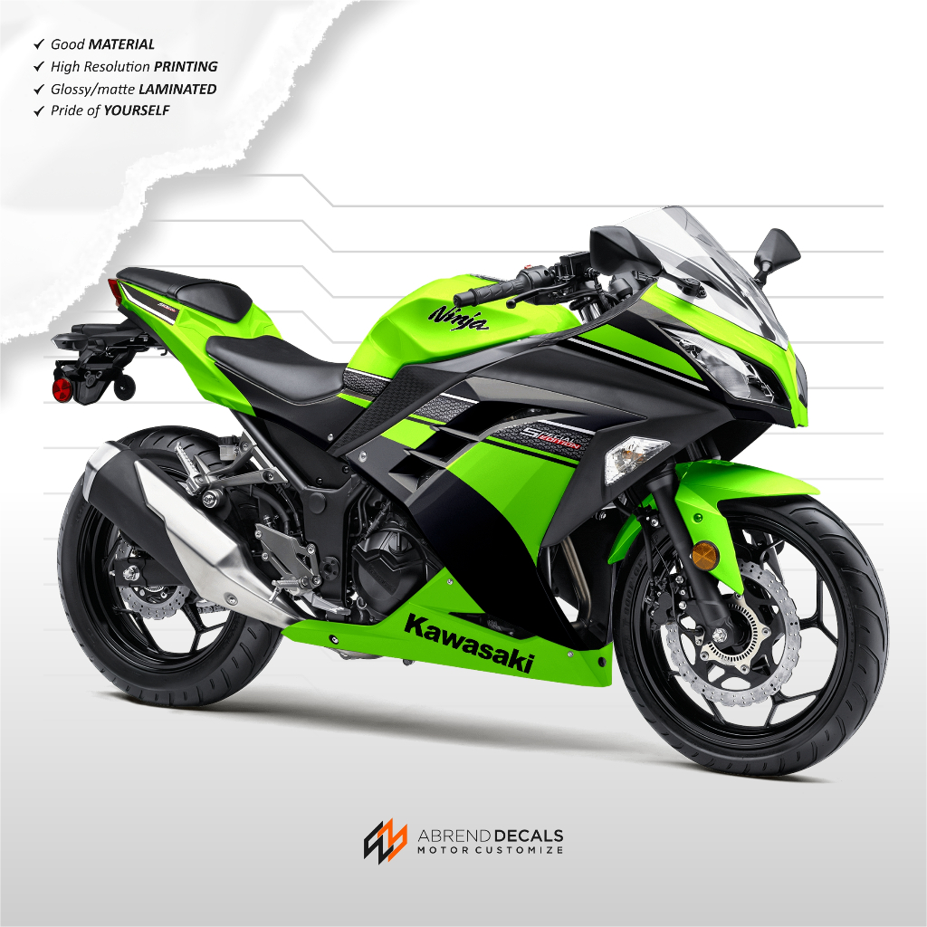 NINJA 250 FI OLD ANNIVERSARY STRIPING GRAPHICS / KAWASAKI NINJA FI สติ๊กเกอร์รถจักรยานยนต์ออกแบบที่กําหนดเอง