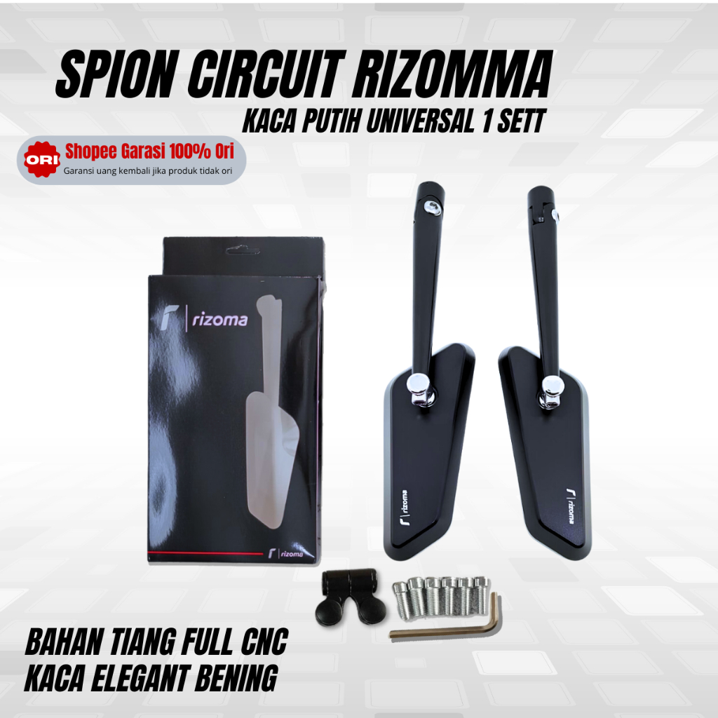 สั้น Rizoma CIRCUIT กระจก Aerox Nmax CIRCUIT BEAT VARIO125 150 PCX CBR CB150 RZM กระจกมองหลัง