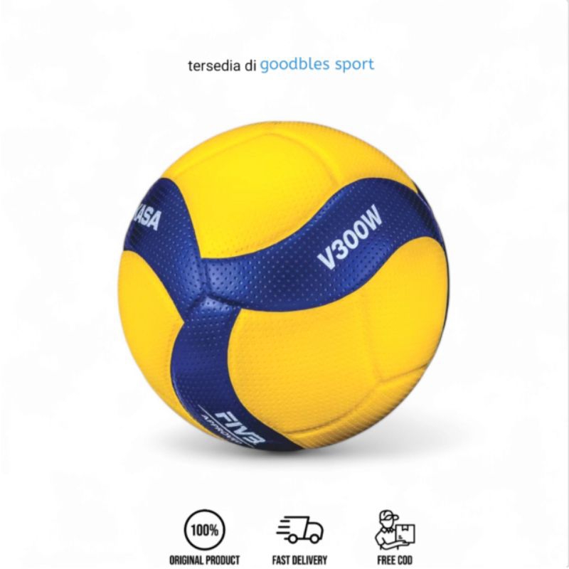 Mikasa Volleyball V300W Original Size 5 – Volleyball Premium FIVB ได้รับการอนุมัติ