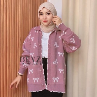 [Beyza Apparel] Camellia Cardy Rajut Premium Outer Wanita Knitwear Cardigan Nyaman Atasan Oversize