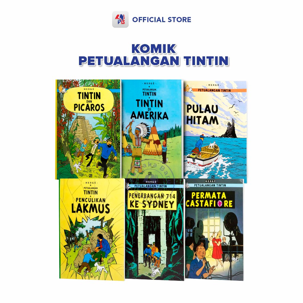 หนังสือการ์ตูน Adventures Tintin Series / Black Island / Tintin & Picros / Litmus / Flight 714 To Sy