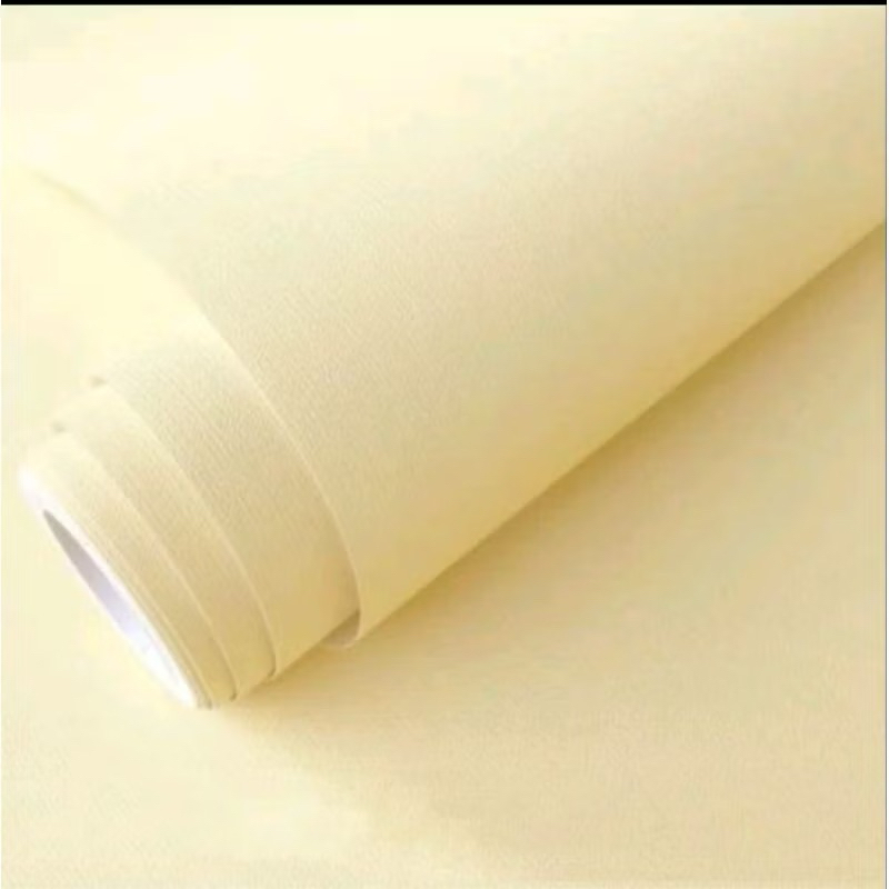 PLAIN CREAM WALL STICKER WALLPAPER ขนาด 8 เมตร X 45ซม