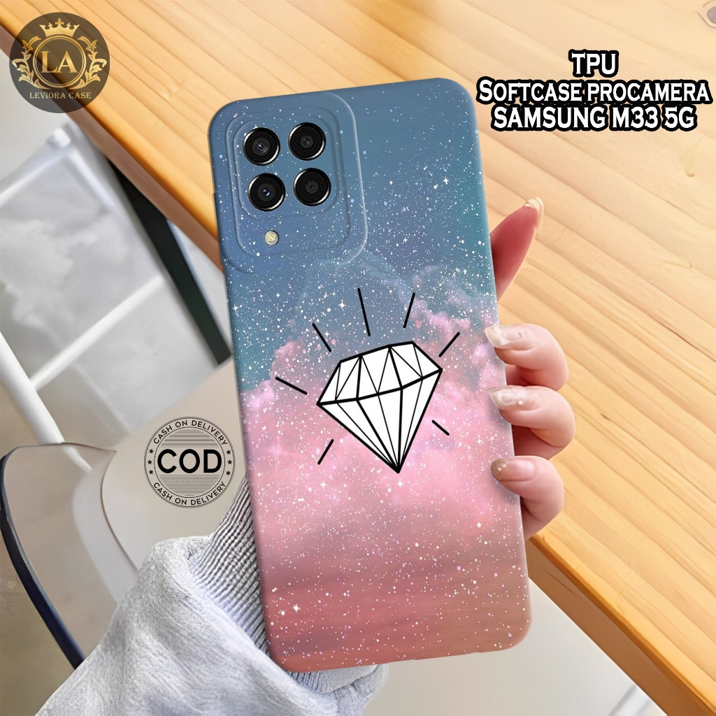 HP เคส Samsung M33 5G รุ่นล่าสุด - เคส Leviora - เคสเพชรแฟชั่น - Samsung M33 5G Softcase - เคสกล้อง 