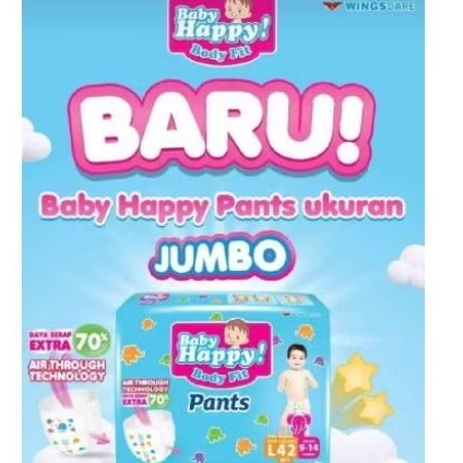 BABY HAPPY [Super JUMBO] S56/M48/L42/Xl38/XXl34กางเกง Ongkit ฟรี
