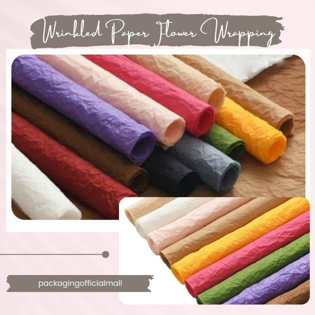 WRINKLED PAPER FLOWER WRAPPING / CELLOPHANE / กระดาษดอกไม้ BOUQUET / WRAPPING WRAPPER