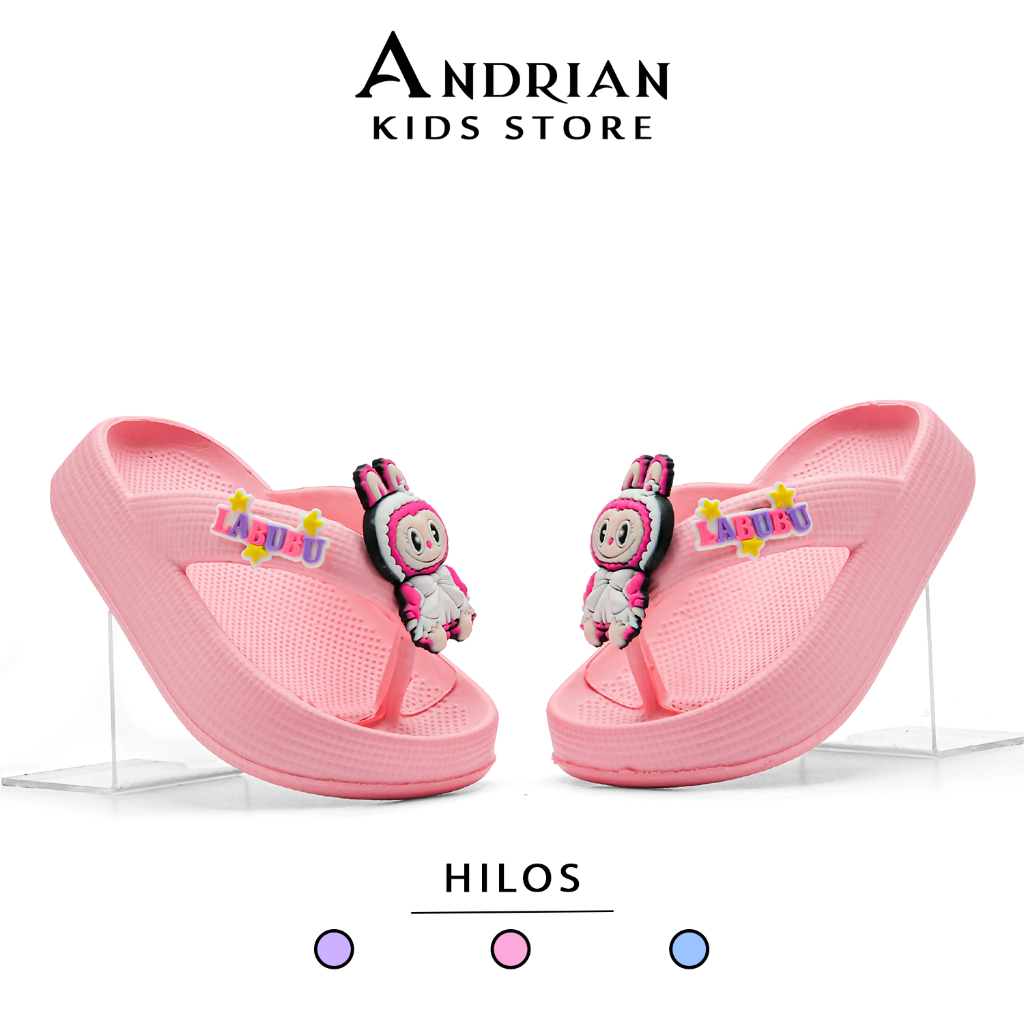 รองเท้าแตะเด็กผู้หญิงรุ่นใหม่พร้อมตัวละคร Labubu อายุ 3-8 ปี Hilos - Andrian Kids Store