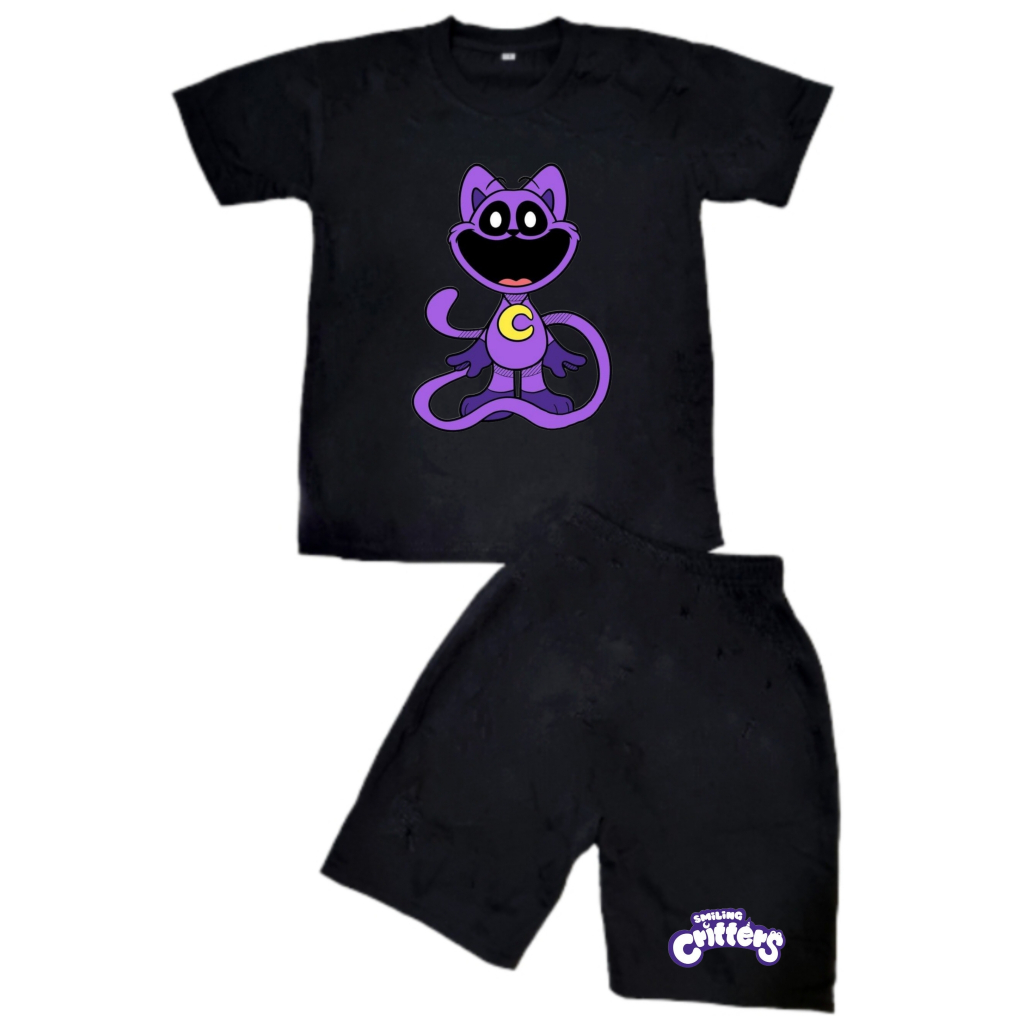 ชุดเสื้อผ้าเด็กตัวละคร Catnap ยิ้มสําหรับ 1-10 ปี