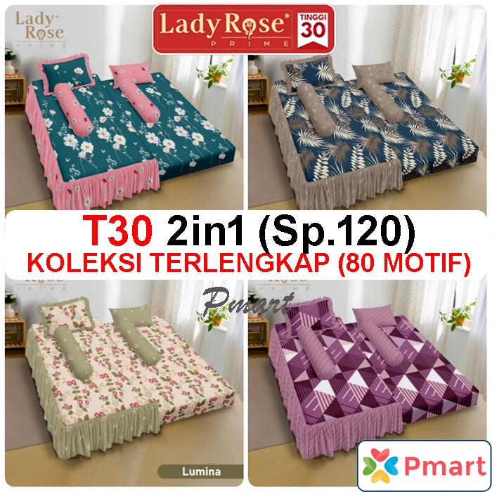2in1 LADY ROSE BED SHEET / SORONG DUO LADY ROSE BED SHEET / LADY ROSE SINGLE BED SHEET