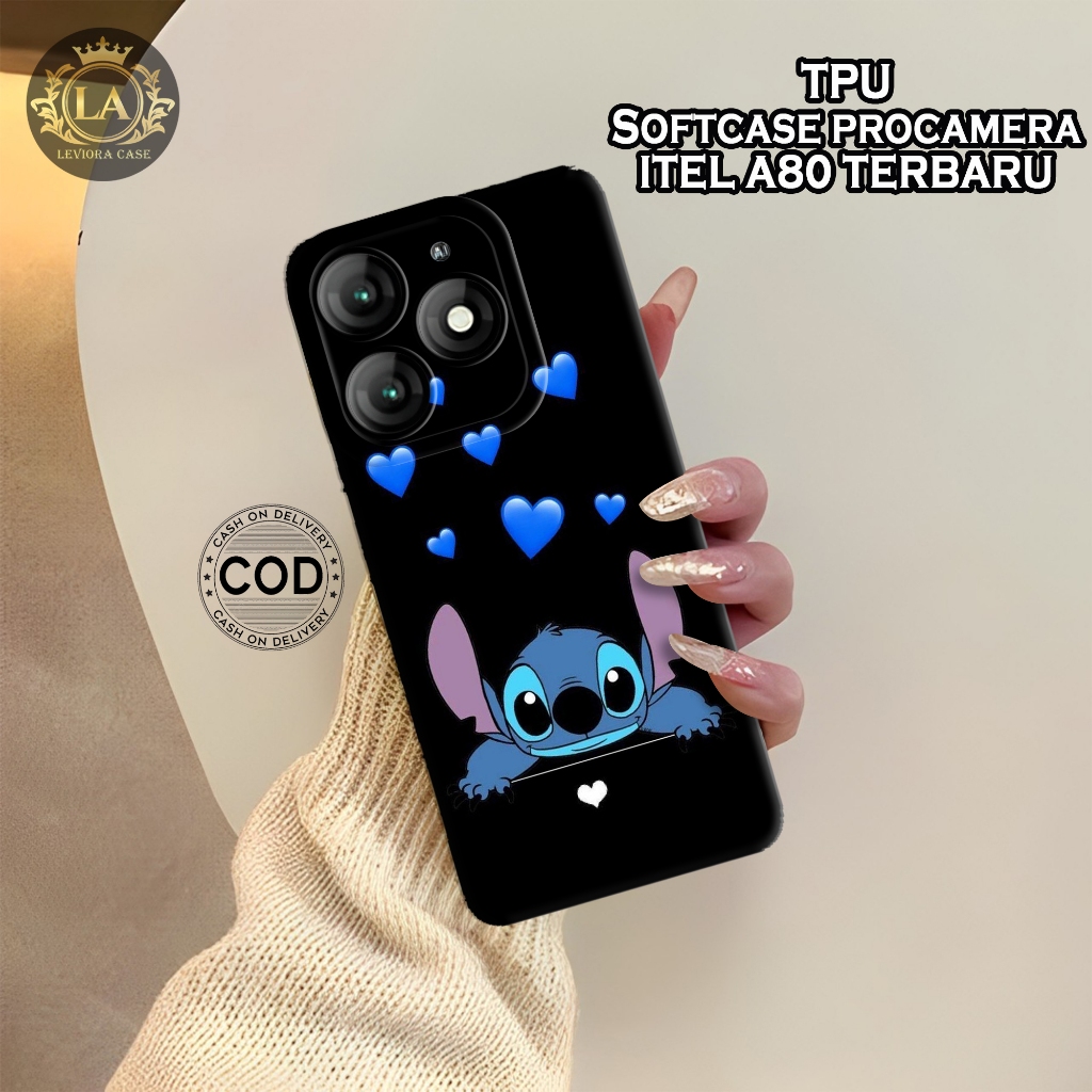 HP ล่าสุด ITEL A80 Case 2024 - เคส Leviora - เคส Stitch แฟชั่น - ล่าสุด ITEL A80 Softcase - เคสกล้อง