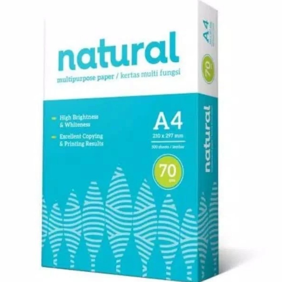 กระดาษ HVS | พิมพ์ลาย | NATURAL PHOTOCOPY A4 70 GRAM (1RIM)