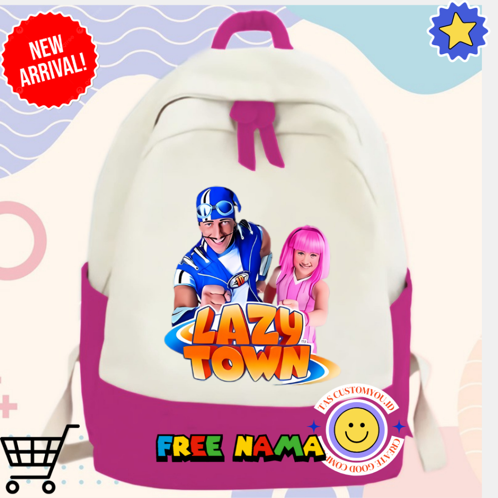 LAZY TOWN KIDS BACKPACK ฟรีชื่อ