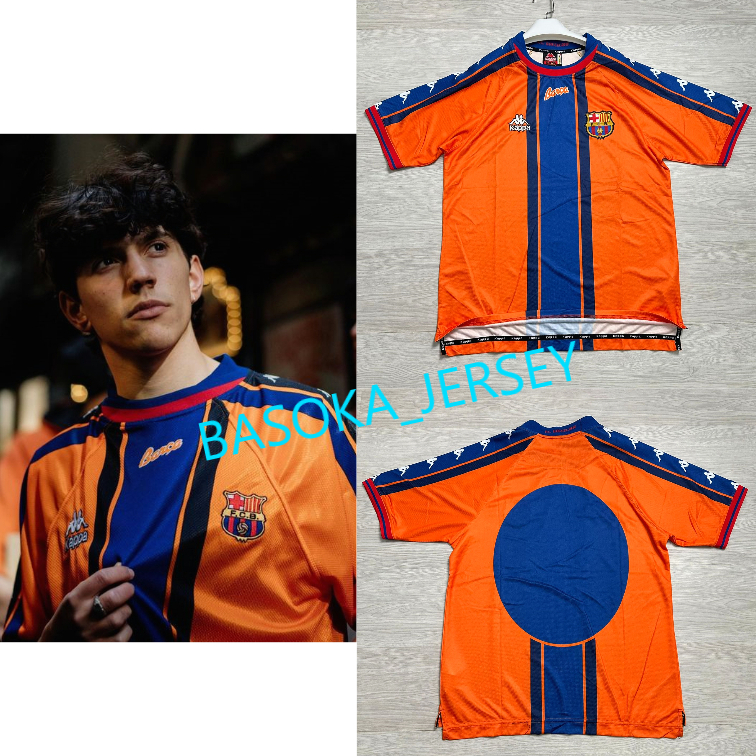 เสื้อเจอร์ซีย์ RETRO BARCELONA AWAY 1997 1998 ORN