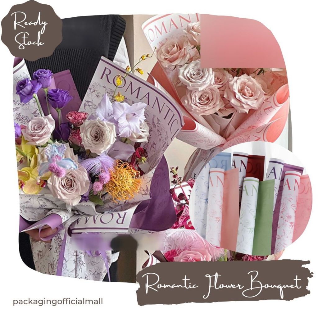 ROMANTIC FLOWER BOUQUET / CELLOPHANE / กระดาษดอกไม้ / กระดาษ BOUQUET / WRAPPING WRAPPER
