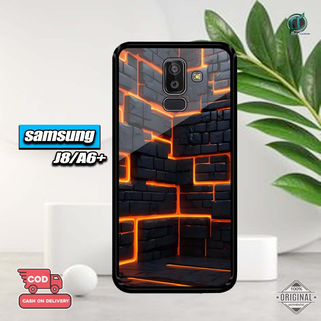 เคส Samsung J82018/A6plus ล่าสุด 2D Glossy Hardcase [Abstract Motif] Samsung J8/A6plus Hardcase Soft