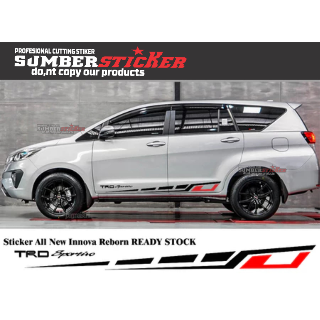 TOYOTA INNOVA REBORN SIMPLE STICKER INNOVA REBORN สติ๊กเกอร์อเนกประสงค์