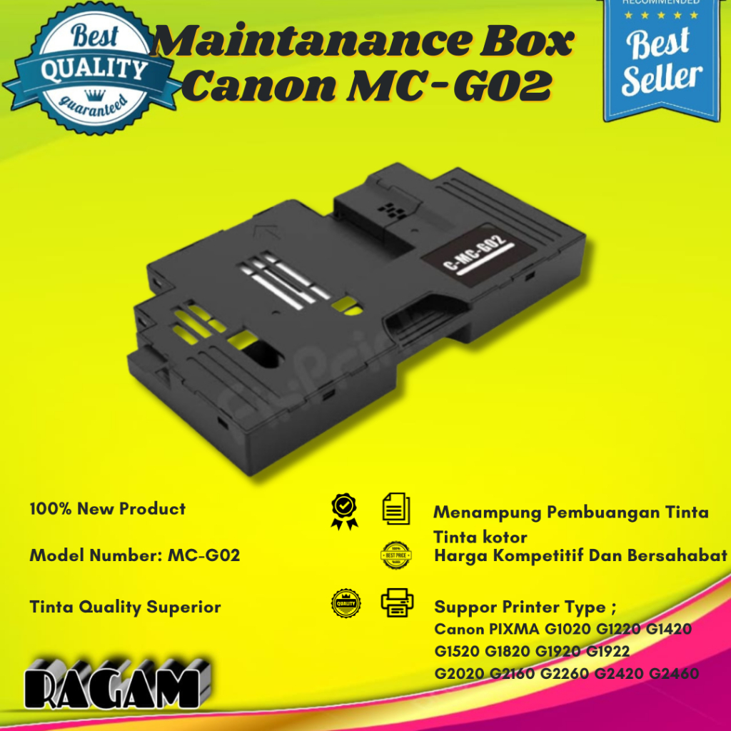 กล่องบํารุงรักษาเครื่องพิมพ์ Canon MC-G02 ที่รองรับ G2020 G2160 G2260 G2420