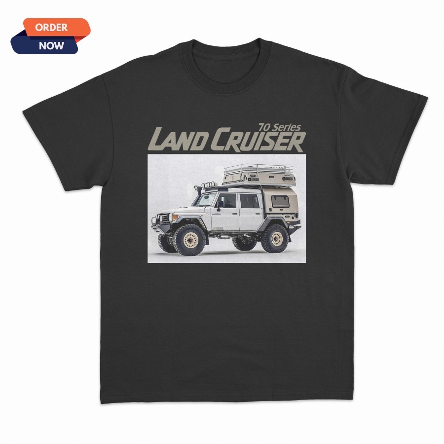 LAND CRUISER 70 SERIES TOYOTA OFFROAD UNISEX เสื้อยืดสําหรับผู้ชายและผู้หญิงผ้าฝ้ายพรีเมี่ยม