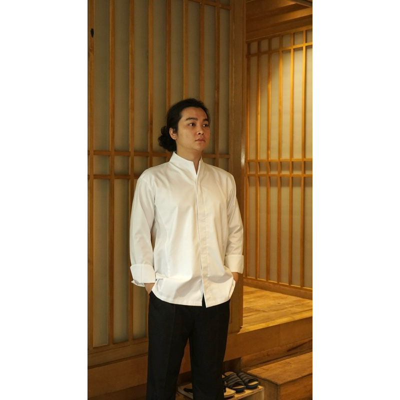 เสื้อแจ็คเก็ตสไตล์โตเกียว" / ชุดครัว ไม่จํากัดเพศ / แจ็คเก็ตเชฟจดหมาย / เสื้อผ้าเชฟ / เสื้อผ้าเชฟ