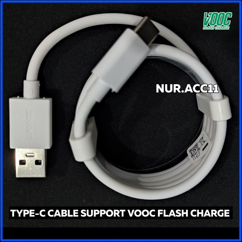 7z5G/Reno 8z 5G/Reno 2F/Reno 10PcsZoom/K3/R17 Pro VOOC Type-C Data Cable