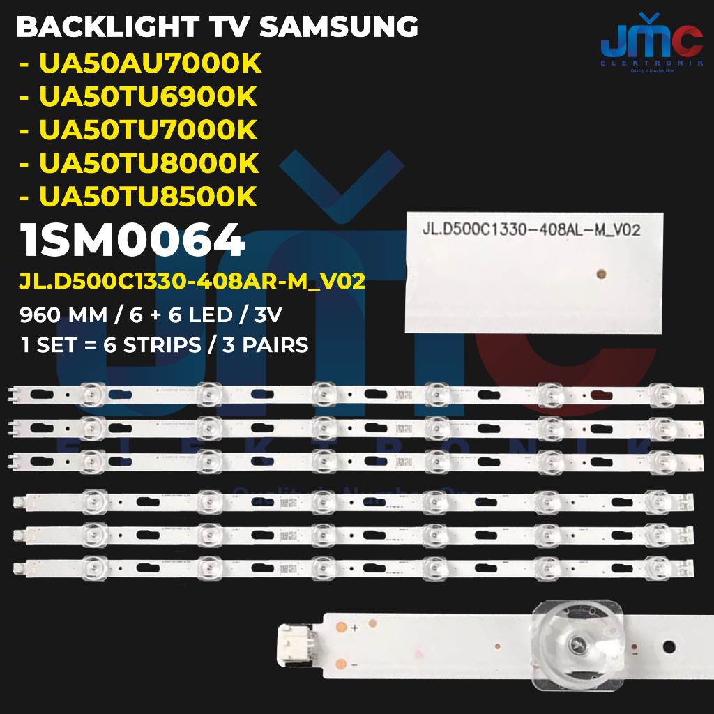 Samsung TV Backlight 50 นิ้ว UA50TU7000 UA50AU7000 UA50TU8000 UA50TU8500 UA50TU6900