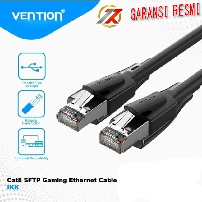VENTION IKKB สาย LAN Cat8 CAT 8 FTP Patch 1M - 15M สีดํา