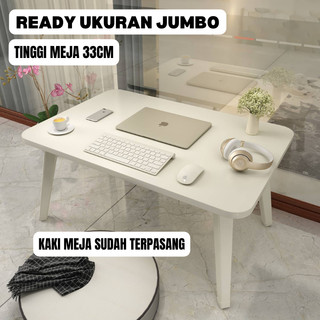 Omahfurniture.id Meja Laptop Lesehan Lipat Aesthetic Minimalis Tinggi 33cm 120x60 120x40 100x40