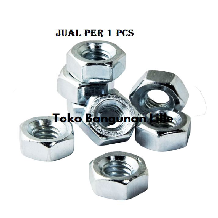 Hex Nut Nut Nut M 22 สังกะสี Fastener Bolt Thread M22 Nut Hexagonal Key 32 มม.