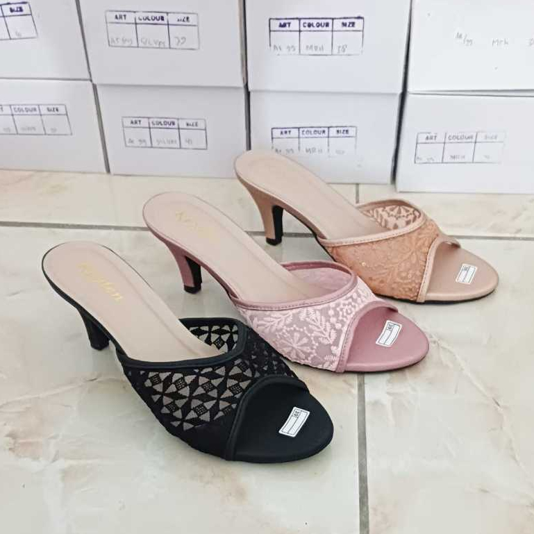 ขายส่ง Bogor รองเท้าแตะ NB รองเท้าแตะ Party Heels รองเท้าแตะ 7 ซม. ส้น