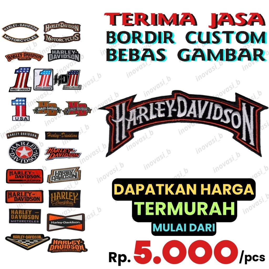 HARLEY DAVIDSON MOTORCYCLE SERIES VOL 4 COMPLETE EMBLEM/BET โลโก้ EMBROIDERY PATCH