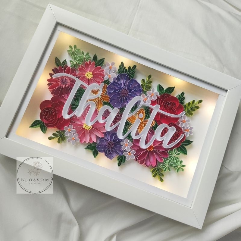 Quilling Name / Quilling baby ทารกแรกเกิด / Quilling Frame 3D Pop Up
