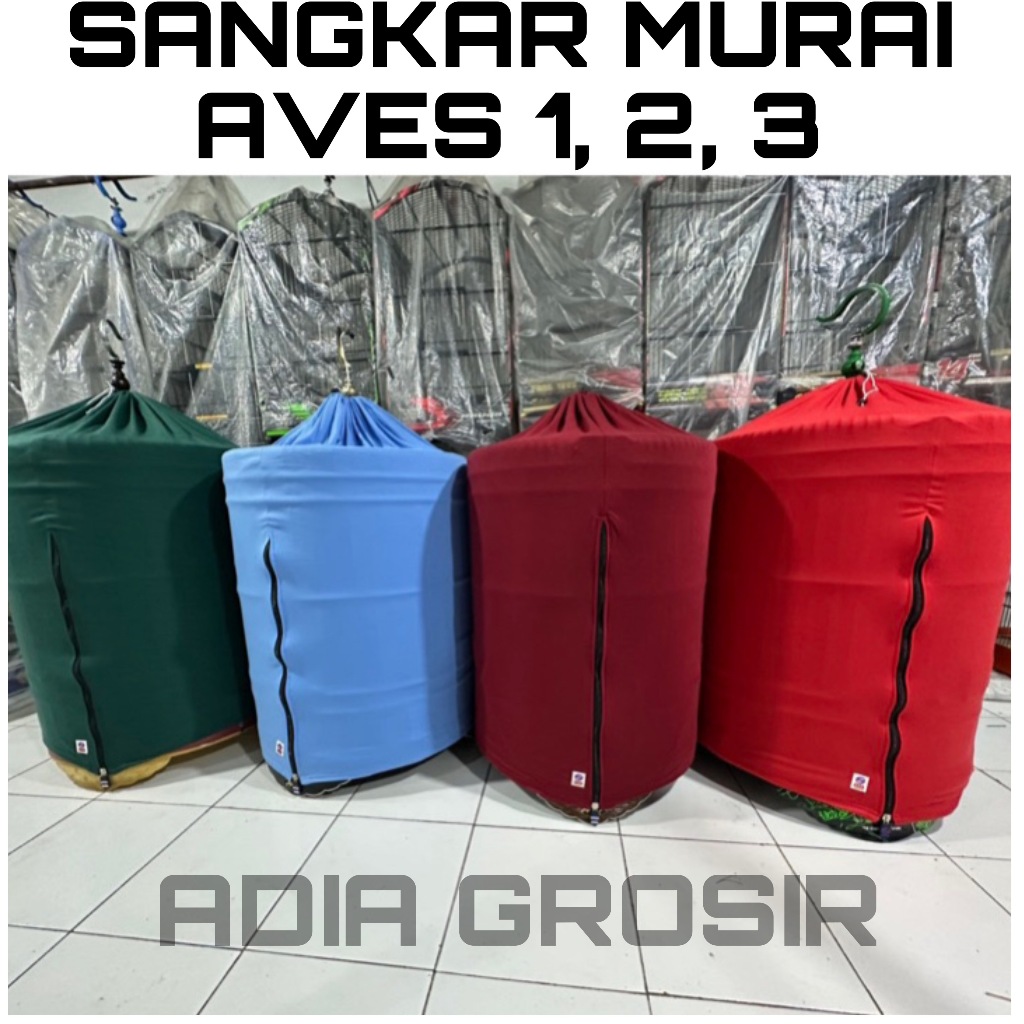 ฝาครอบสําหรับ MURAI BIRD CAGE SIZES 1, 2, 3 AVES BRAND ORIGINAL AVES THICK MATERIAL สมบูรณ์สีหลากหลา