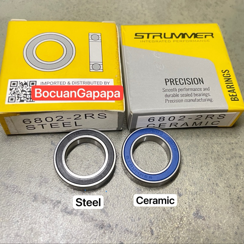 Bearing Hub Freehub Strummer 6802-2RS เหล็กและเซรามิกไฮบริด