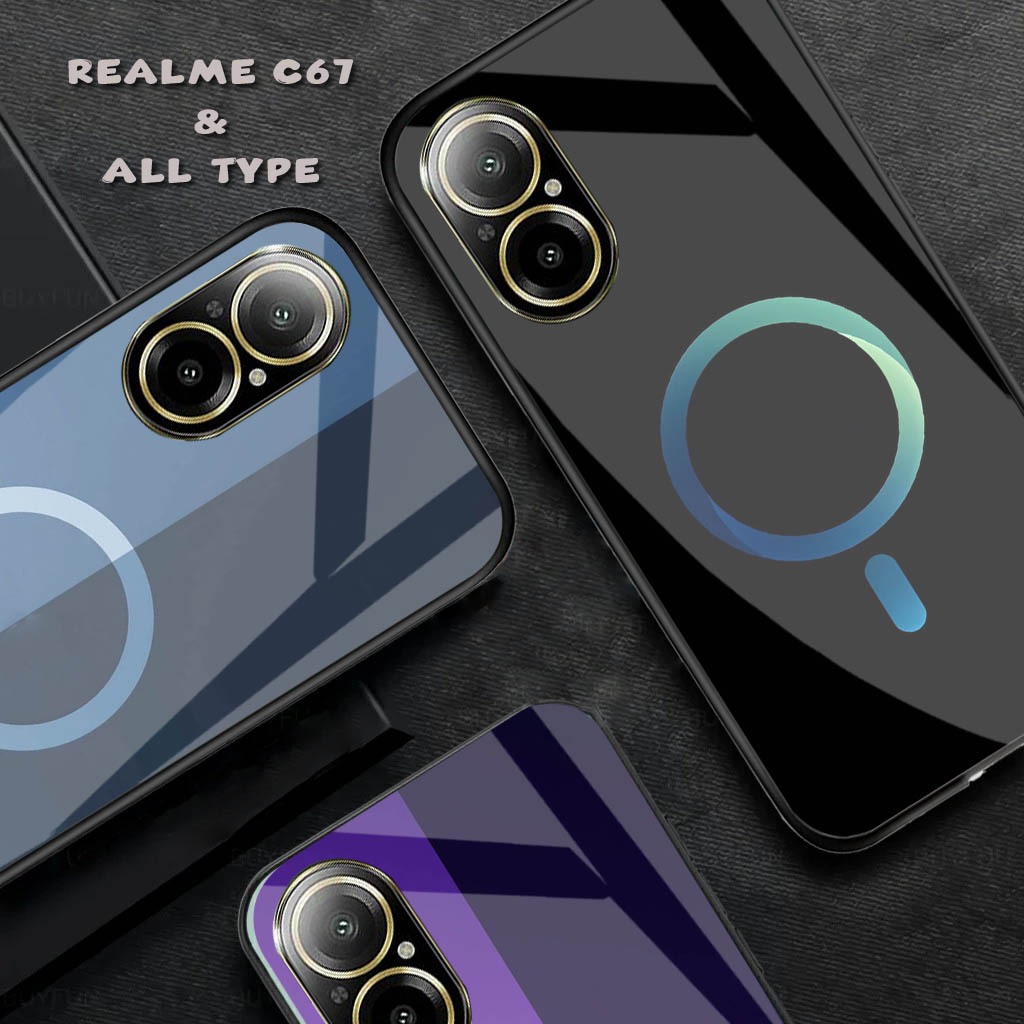 HP เคสโทรศัพท์ซิลิโคนเคลือบเงาสําหรับ - Realme C67 - เคส Realme C67 ล่าสุด - เคสโทรศัพท์ Realme C67 