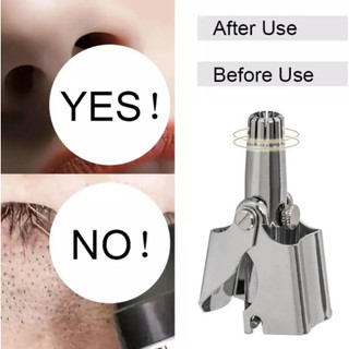 Nose Hair Trimmer Stainless Cukuran Bulu Hidung Otomatis Putar Alat Gunting Bulu Hidung