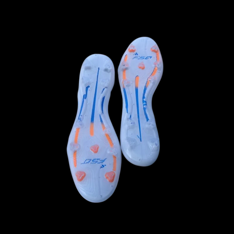 Outsole Adidis F50 FG White Solar Red Lucid Blue Sole Sole รองเท้าฟุตบอล รองเท้าฟุตบอล รองเท้าฟุตบอล รองเท้าฟุตซอล