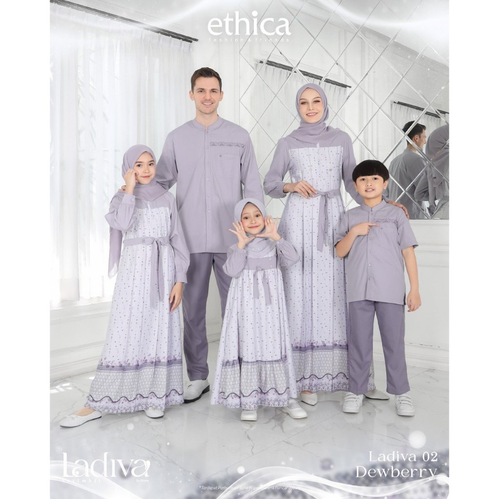 Srimbit ETHICA 2025 LADIVA 02 DEWBERRY / ETHICA ORIGINAL / FAMILY UNIFORM COUPLE BAJU