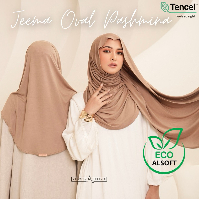 Alawiyahijab - Jeema ECO-ALSOFT Oval Pashmina Anti Bacterial Tencel Modal (ไม่ใช่ Pashmina เรยอนเสื้