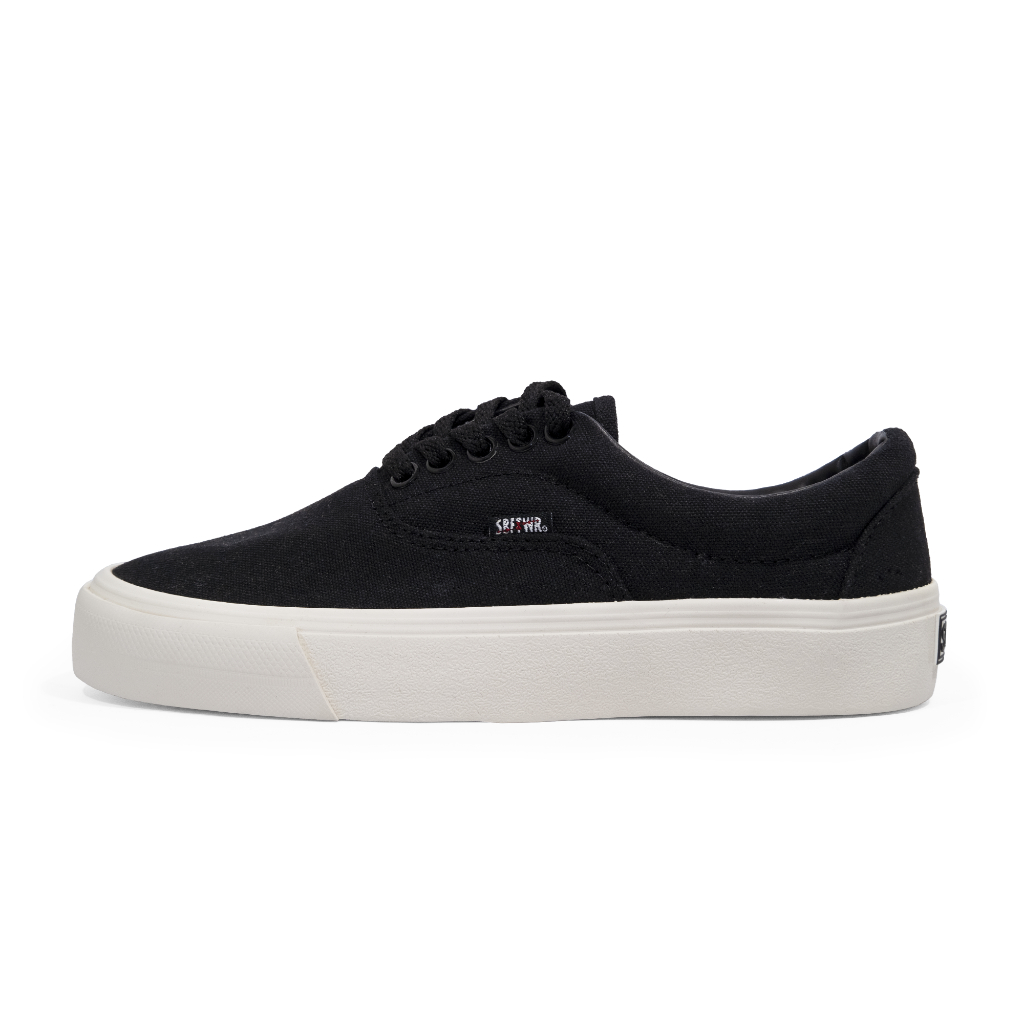 SABA Sykes All Black White - รองเท้าผ้าใบลําลองสําหรับบุรุษและสตรีต้นฉบับ 100% SYK 01