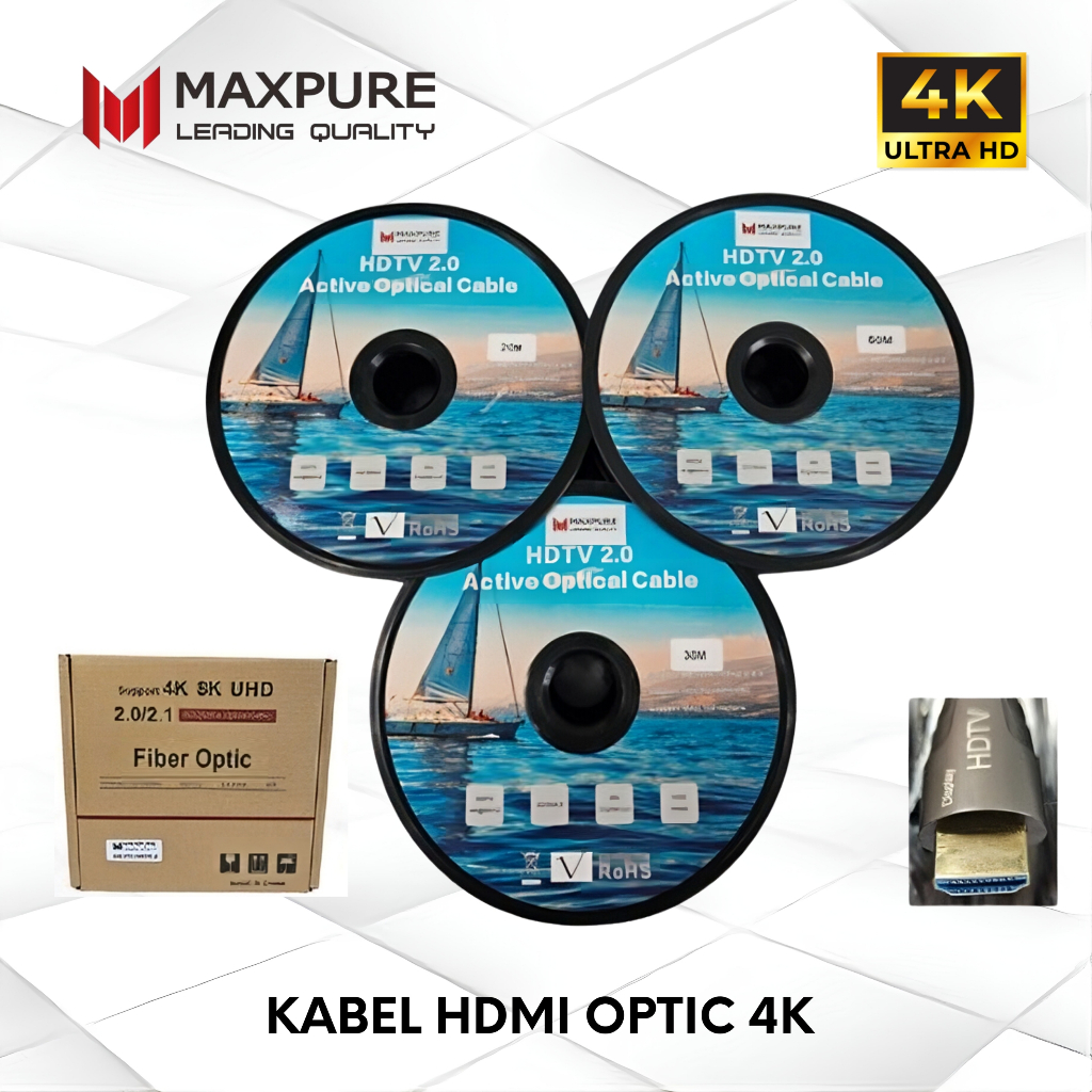 สาย HDMI FIBER OPTIC 4K 8K 15METER 20METER 30METER 50METER 2.0 UHD AOC