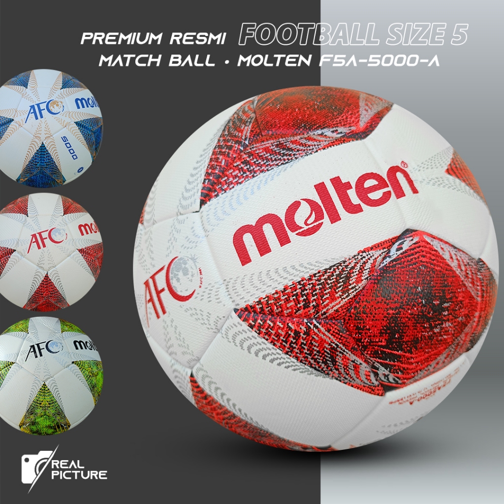 MOLTEN F5A5000 ACENTEC ขนาด 5 การฝึกอบรมการแข่งขันสโมสรฟุตบอลพันธะความร้อน