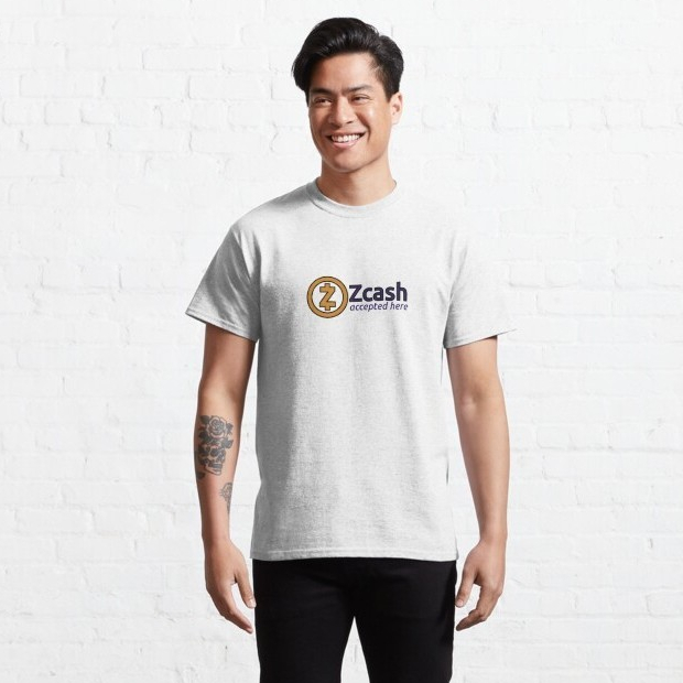 รับที่นี่ Zcash (ZEC) Coin Crypto Premium Cotton เสื้อยืดแขนสั้น