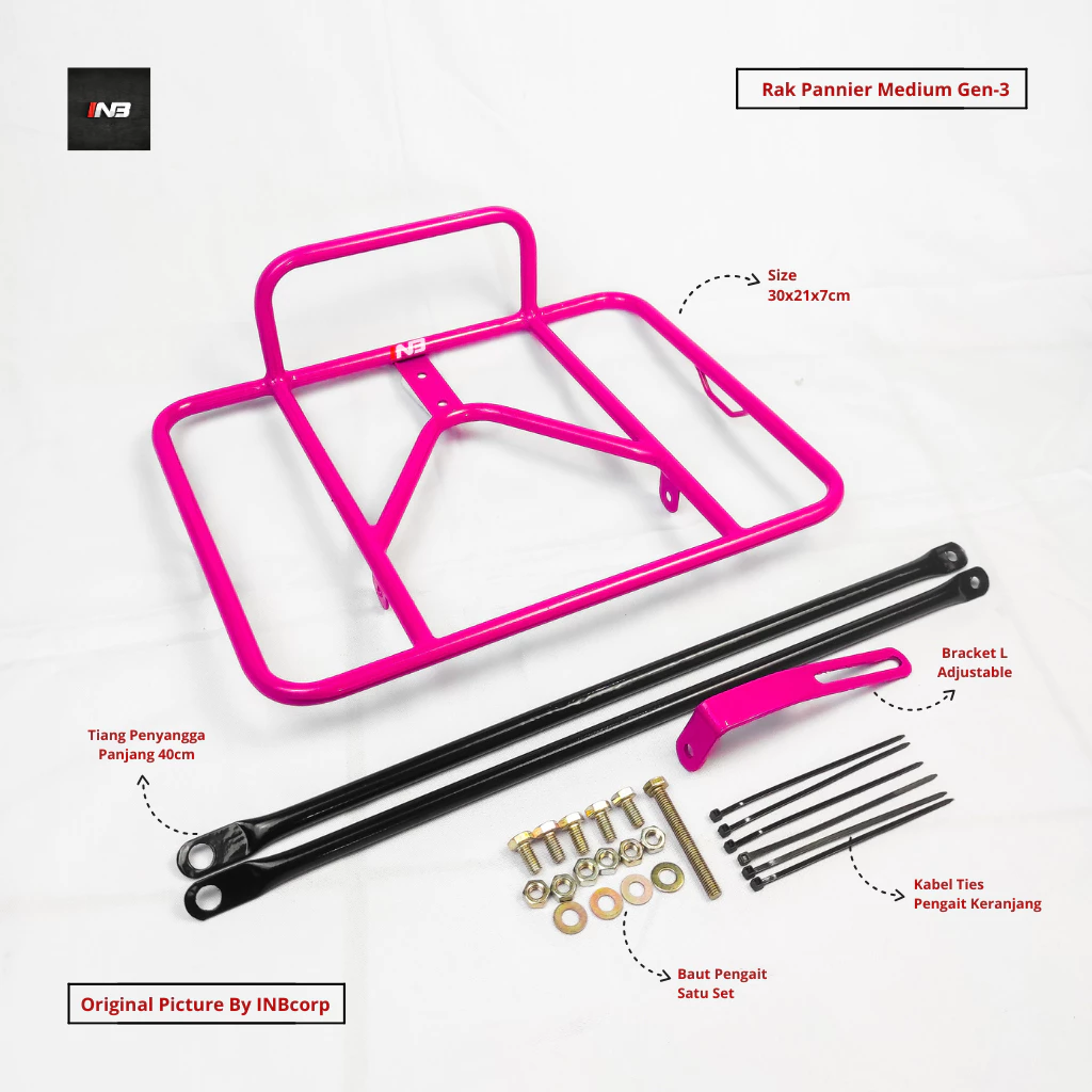 Federal cutterbike mtb Gravelbike fixie แร็คจักรยาน - INBgen-3 แร็คแพนเนียร์กลาง One Set
