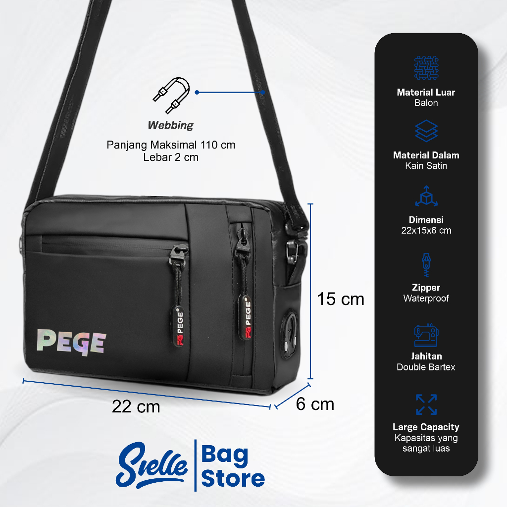 [SIELLE.ID 9042] UNISEX WATERPROOF SLING BAG สําหรับผู้ชายและผู้หญิง 3IN1 HANDBAG SLING