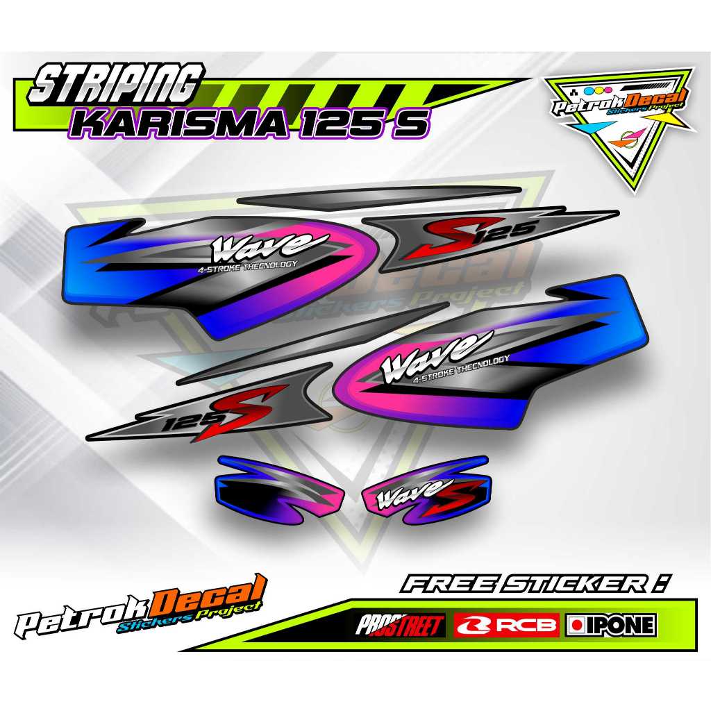 HONDA KARISMA 125 S WAVE MOTORCYCLE VARIATION STRIPING LIST / HONDA KARISMA 125 S MOTORCYCLE VARIATION STICKER