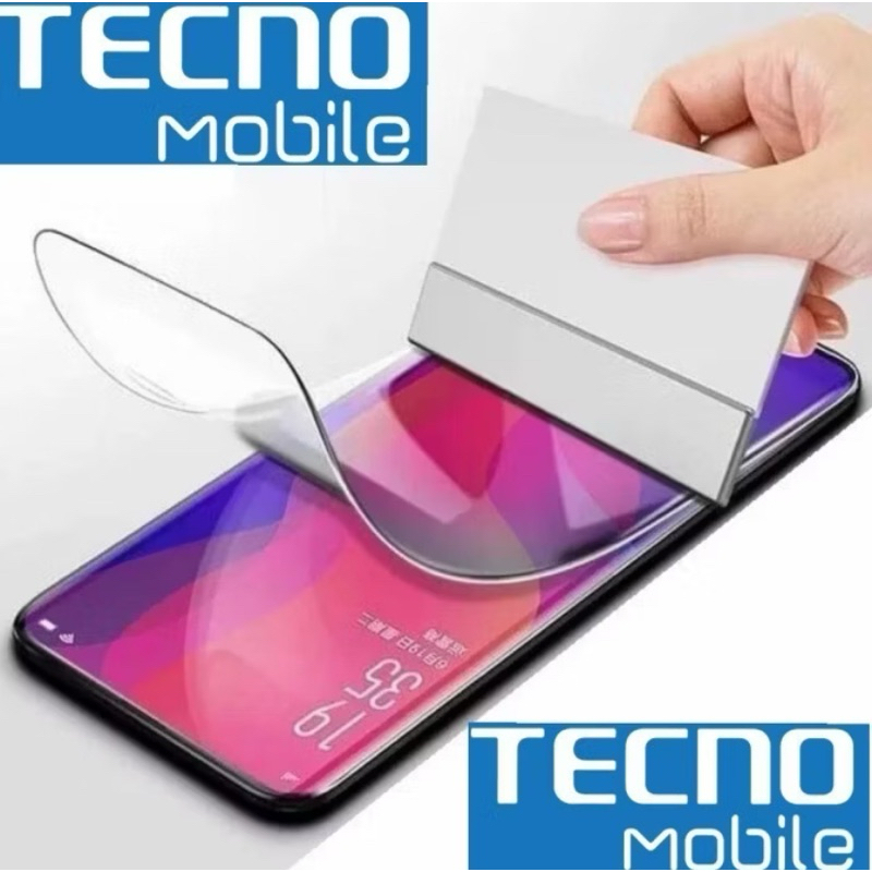 Anti-Scratch Hydrogel Tecno Y2 Y3 Y4 Y5 Y6 V7 K8 K9 KA7 Plus Full Coverage Front Rear Clear Blue Mat