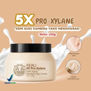 [BPOM] FEALI Moisturizer Cream and Goat Milk Anti-Aging Pelembab Wajah Memperbaiki Skin Barrier 5X Pro-Xylane