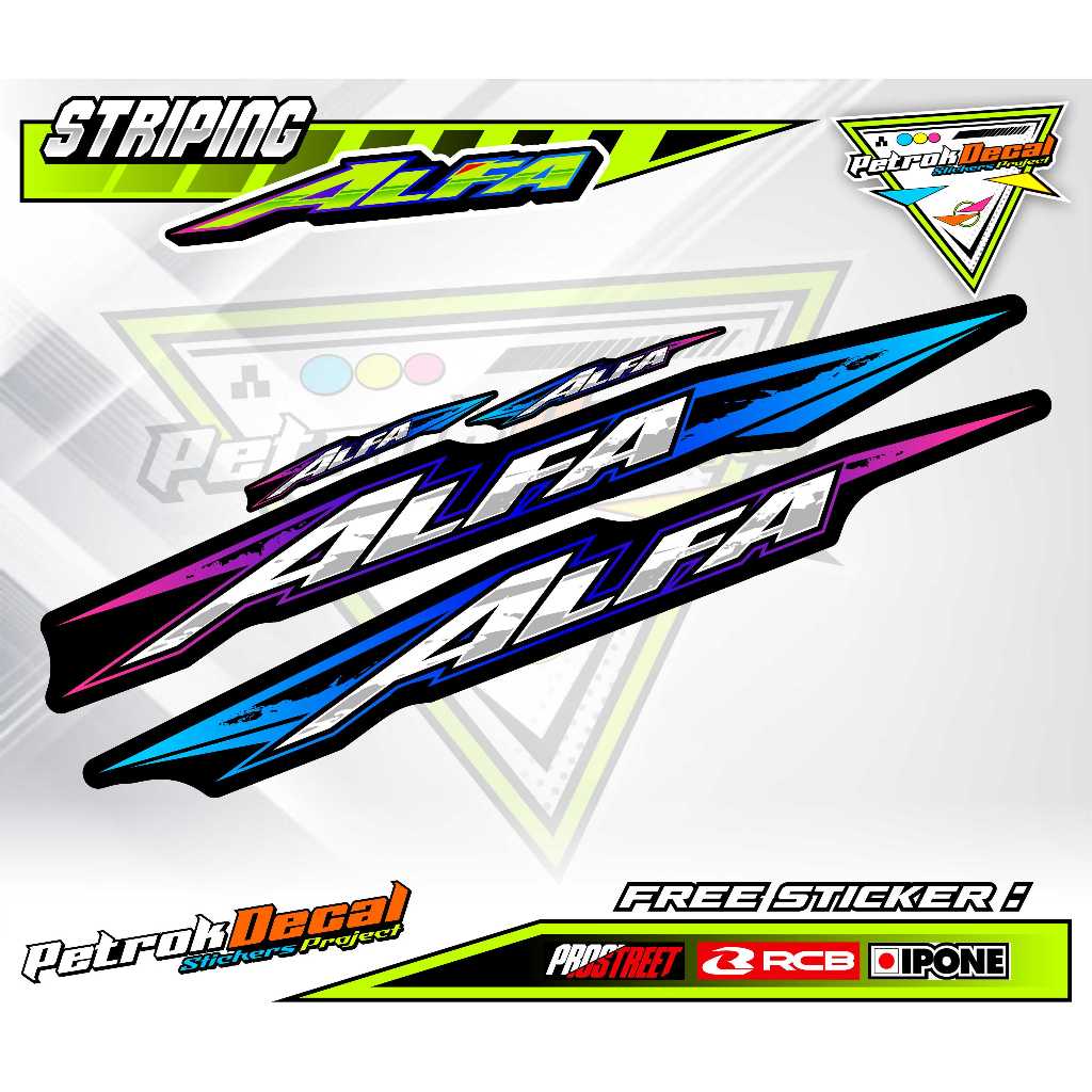 YAMAHA ALFA VARIATION STRIPING / YAMAHA ALFA MOTORCYCLE VARIATION STICKER LIST