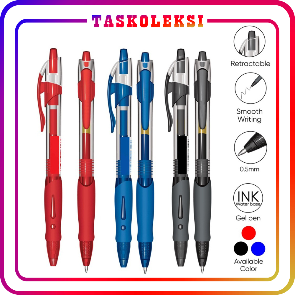 TK ปากกาหมึกเจล 0.5 มม. ปากกามาตรฐาน สํานักงาน โรงเรียน เครื่องเขียน ปากกากดหมึกเหลว 1 ชิ้น S059