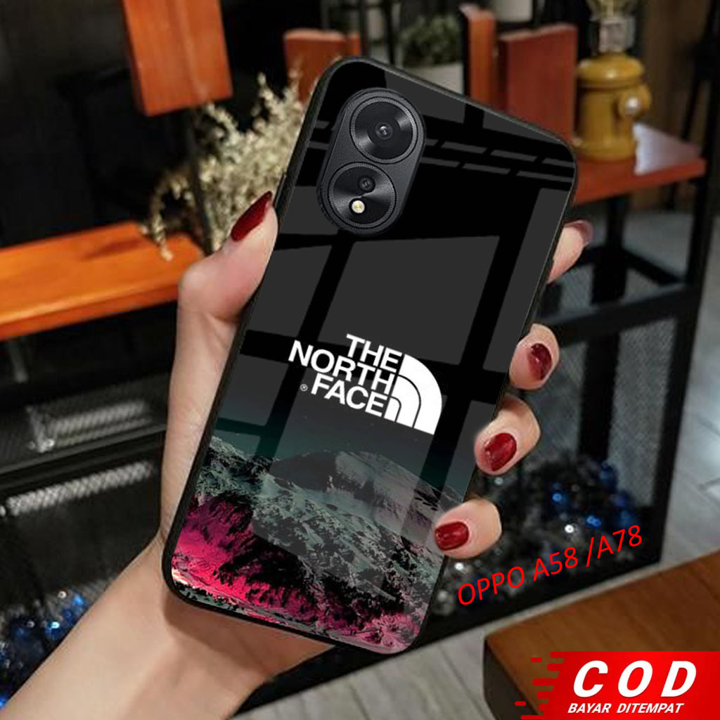 Softcase Glass Glitter สําหรับ Oppo A58 A78 ปลอก Hp Oppo A58 A78 - เคสป้องกัน Hp Oppo A58 A78 - K66