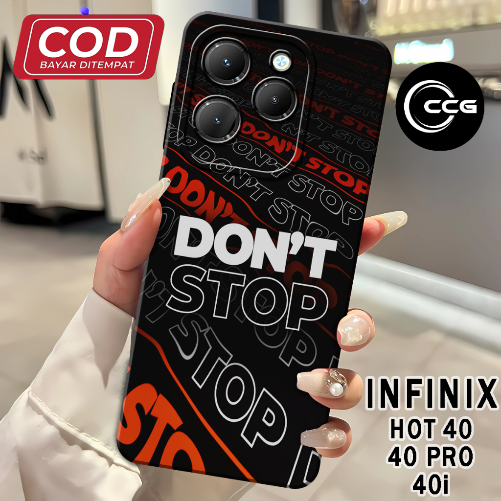 ( CCG 22 ) Softcase ซิลิโคน hp เต็มยางยืดหยุ่นสําหรับ infinix hot 40 l hot 40i l hot 40 pro Pro กล้อ